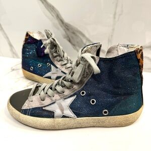 Golden Goose Glittered High Top Sneakers